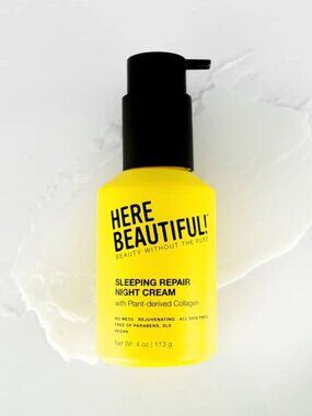 🔥SALE🔥 Here Beautiful Sleeping Repair Night Cream with Plant Collagen 4 oz